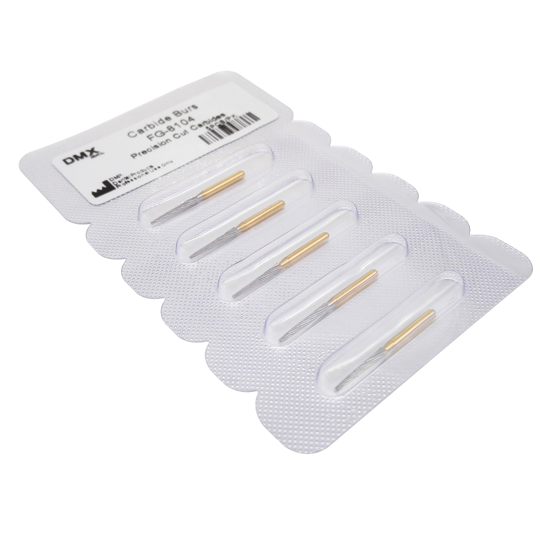 Dental Orthodontic Carbide Burs 23MM Debonding Finishing Tapper FG 8104