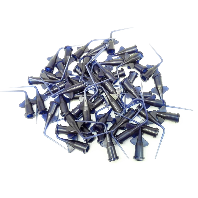 `Dental Endo Irrigation Flexible Composite Disposable Syringe Tips Blue
