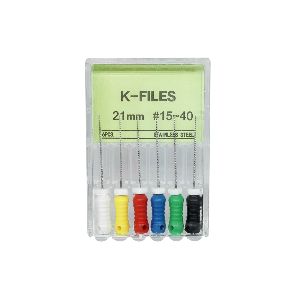 Dental Stainless Steel Hand Use Endo Root Canal Endodontic K-Files 6Pcs/Pack