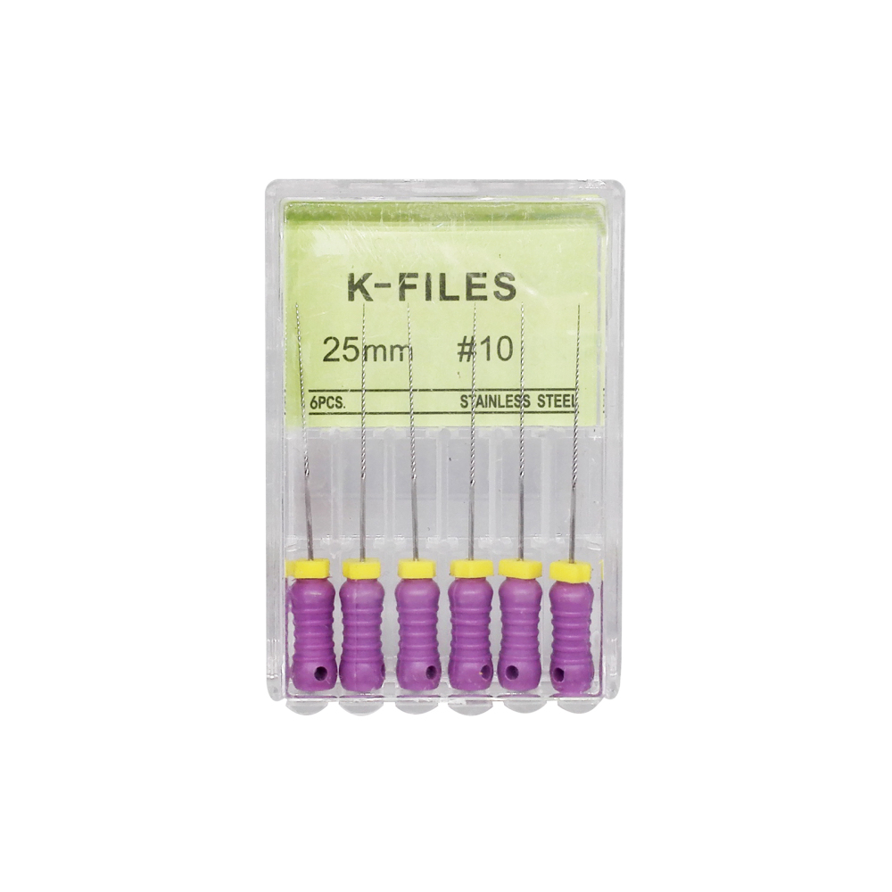 Dental Stainless Steel Hand Use Endo Root Canal Endodontic K-Files 6Pcs/Pack