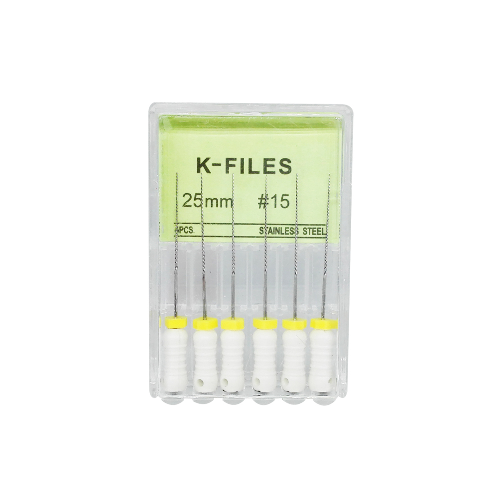 Dental Stainless Steel Hand Use Endo Root Canal Endodontic K-Files 6Pcs/Pack