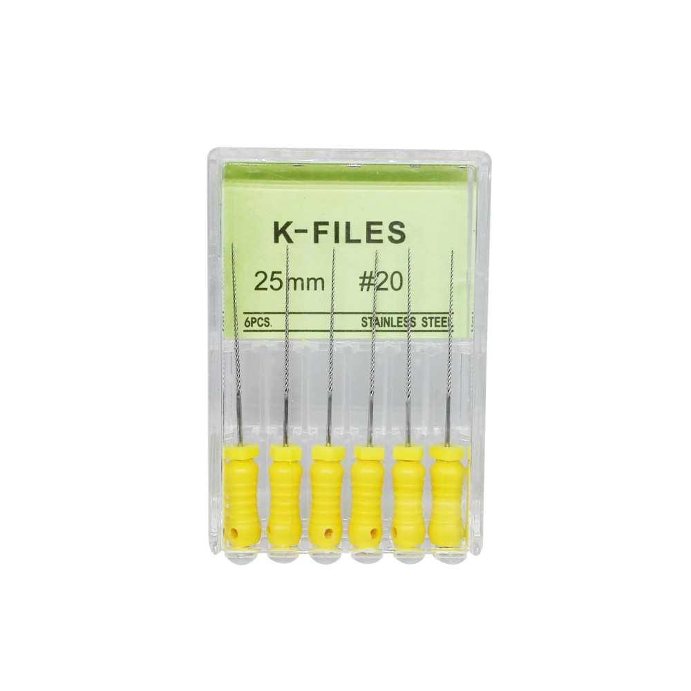 Dental Stainless Steel Hand Use Endo Root Canal Endodontic K-Files 6Pcs/Pack