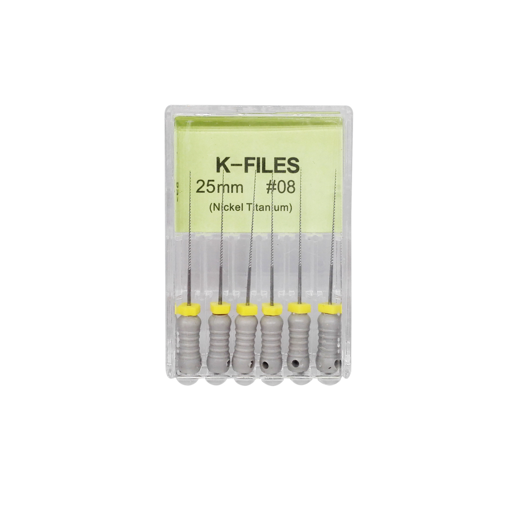 Dental Stainless Steel Hand Use Endo Root Canal Endodontic K-Files 6Pcs/Pack