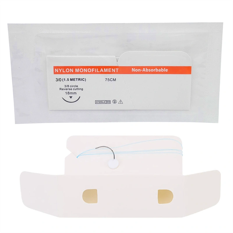 Dental Nylon Monofilament USP 3/0 Reverse Cutting Suture Surgical Oral Needle