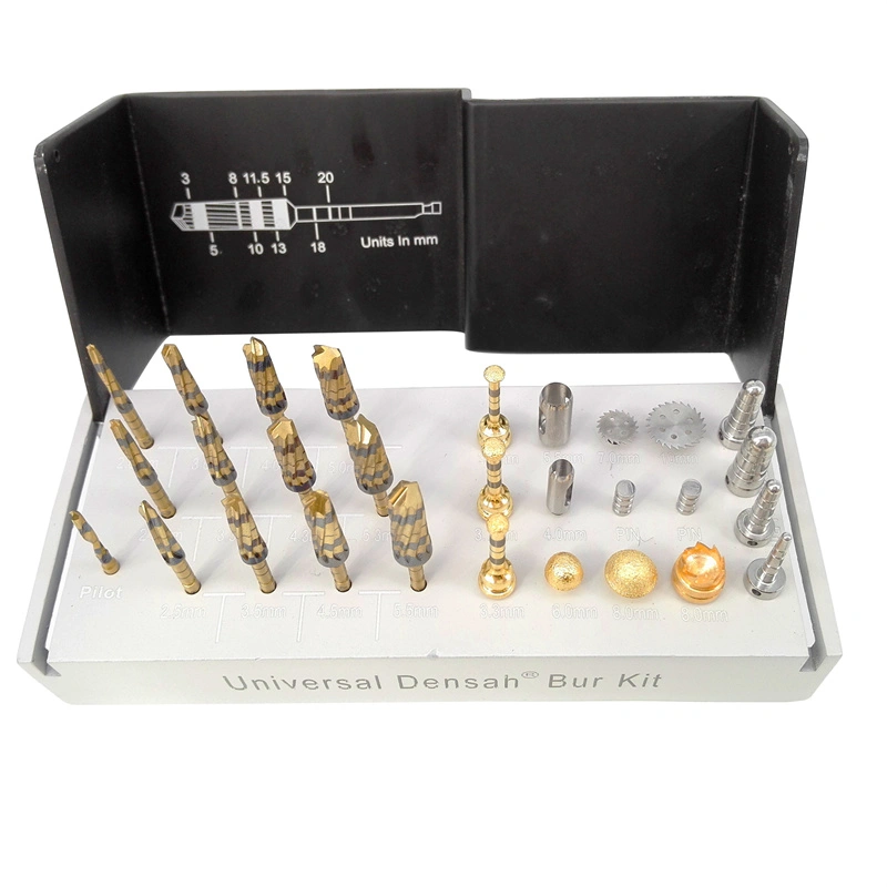 `Dental Universal Conical Drills Implant Bur Set With Stopper & Pins 29 Pcs