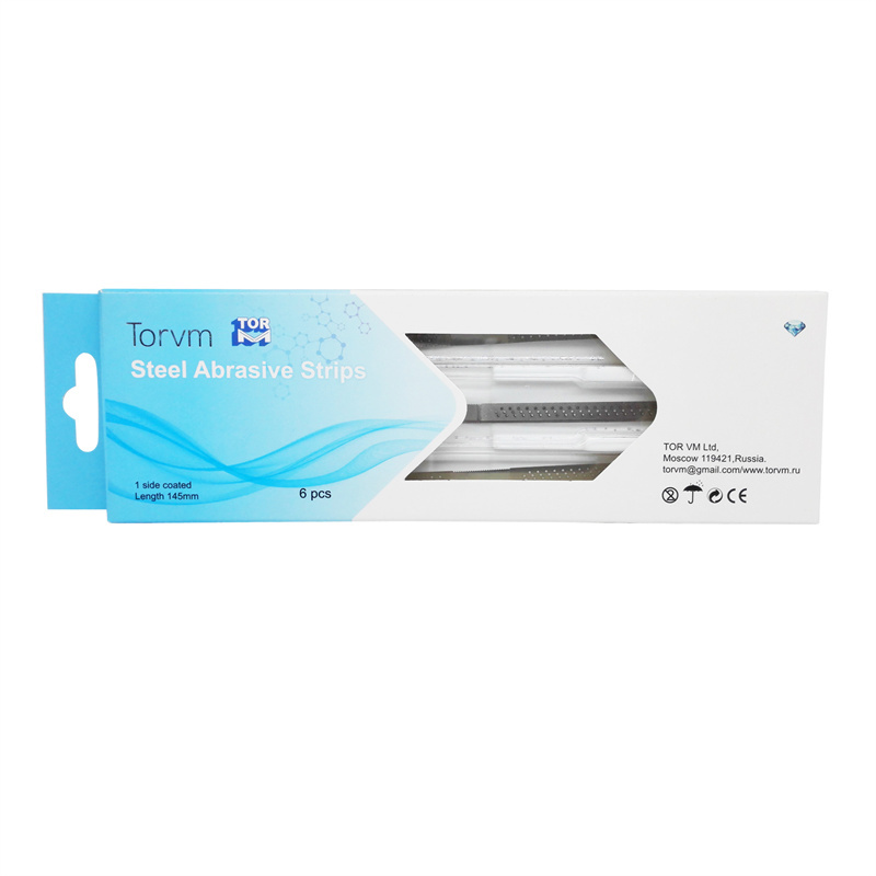 6Pcs/Kit Dental Steel Abrasive One Side Finishing Polishing Strips TOR VM 145mm