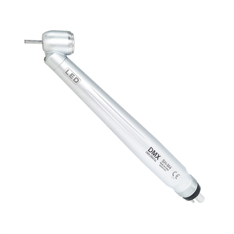 DMXDENT A8-15880 Dental High Speed Handpiece – 45 Degree LED, 2/4 Holes, FG Burs, Pneumatic