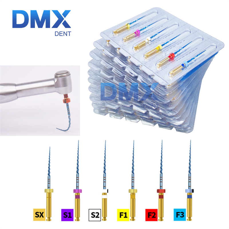 DMXDENT Blue Dental Heat Activated Niti Endodontic Root Canal Files Mixed 21mm/25MM