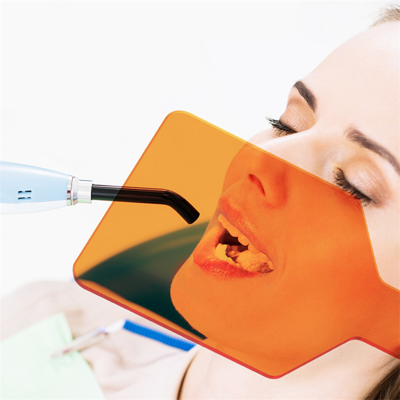 Dental Square Form Shield Plate Shade Board Hand-Held Light Filter Paddle Orange