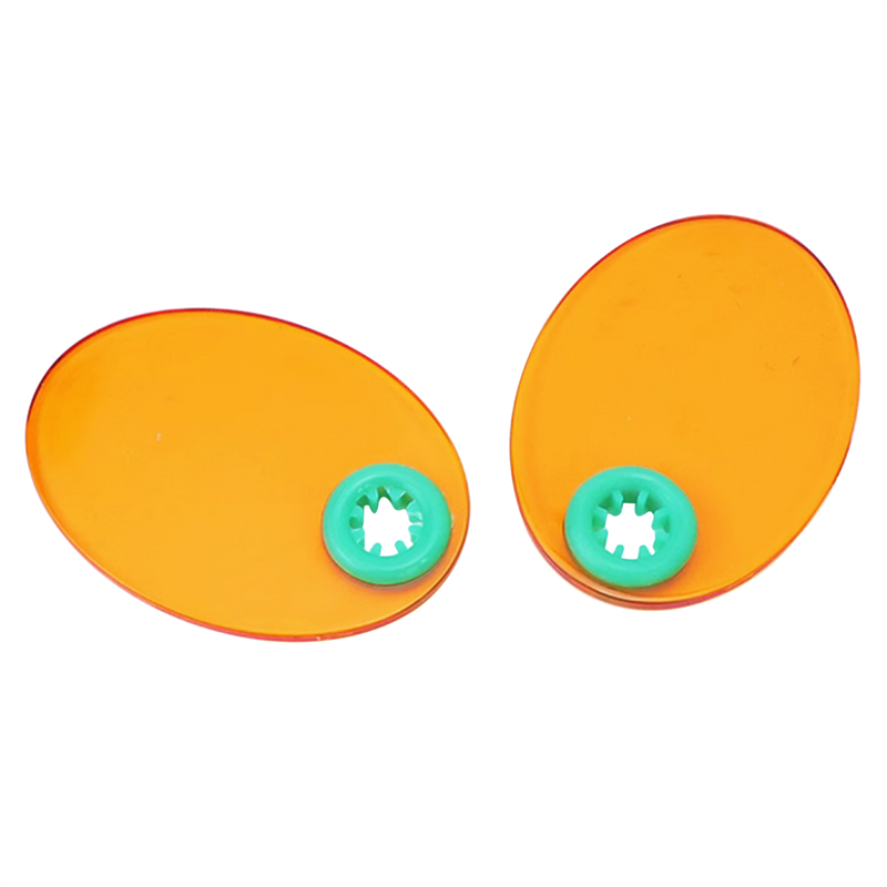 Dental Oval Form Shield Plate Shade Board Hand-Held Light Filter Paddle Orange