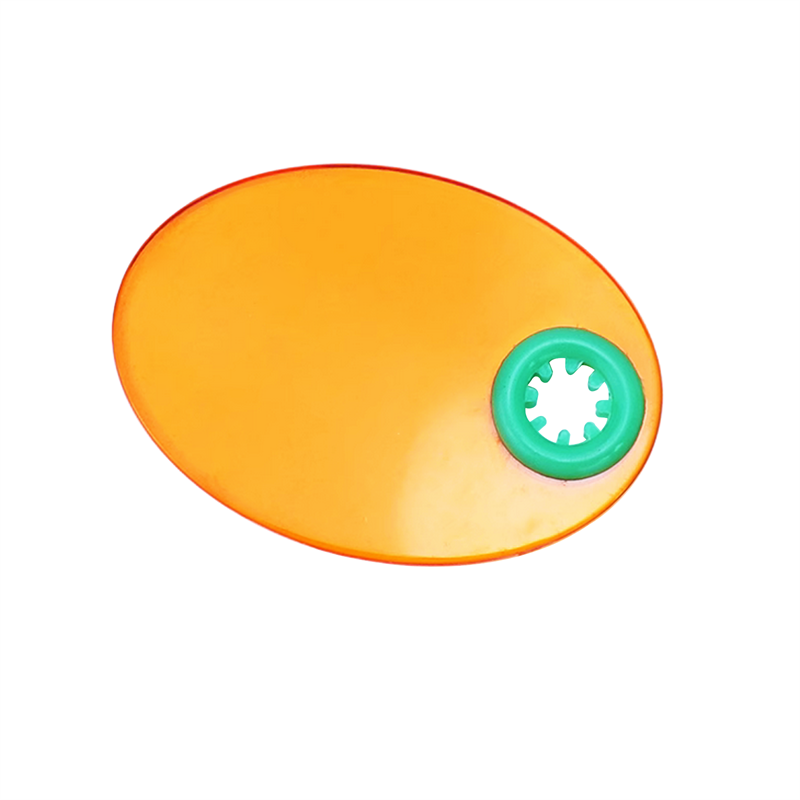 Dental Oval Form Shield Plate Shade Board Hand-Held Light Filter Paddle Orange
