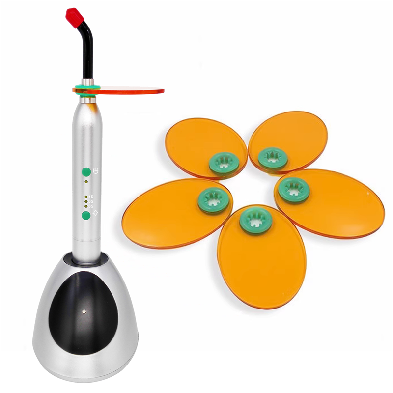 Dental Oval Form Shield Plate Shade Board Hand-Held Light Filter Paddle Orange