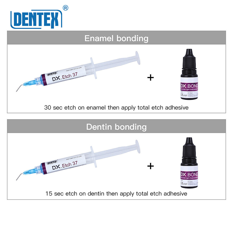 Dental Light Cure One Step Dentin Enamel Resin Bonding Adhesive+ Etch 37% Gel