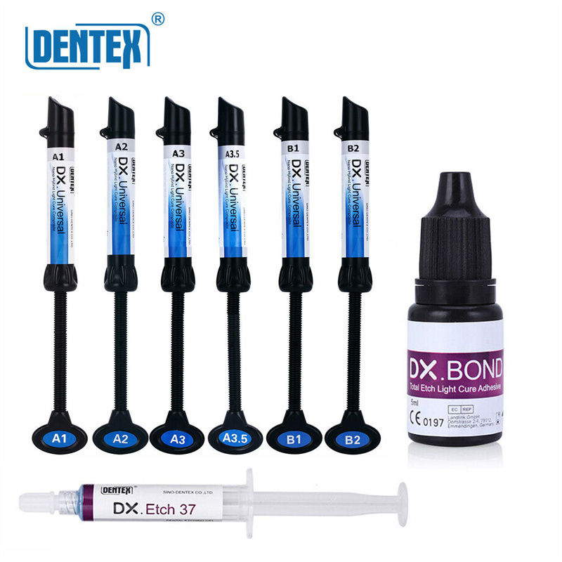 Dental Universal Light Cure Composite Resin A1/A2/A3/A3.5/B1/B2/Etching Gel/Bonding Adhesive