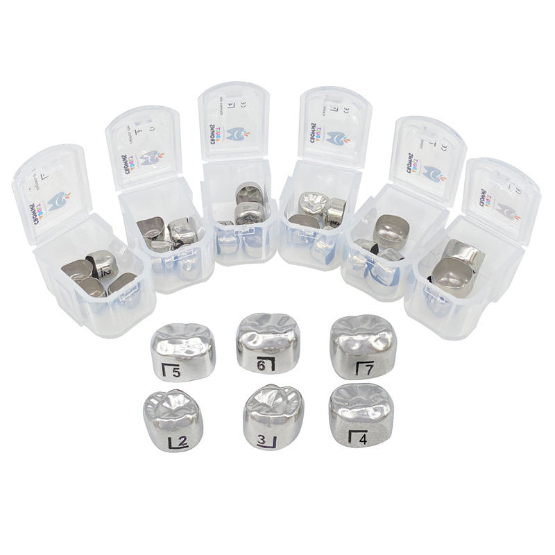 Dental Adult Permanent Molar Crowns Preformed Temporary Crown Stainless Steel