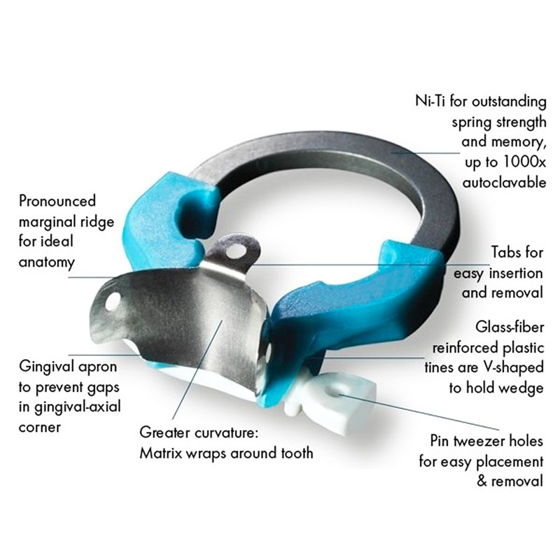 Dental Matrix Bands Ring Sectional Matrice Clamp Fit Garrison Palodent V3 System