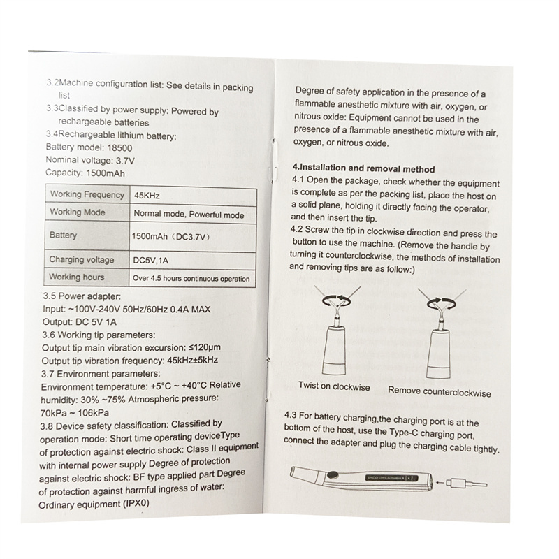 Dental Endo Ultra Activator Ultrasonic Endo Irrigator Root Canal Handpiece Tips