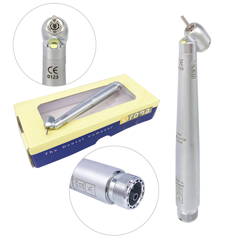 Dental LED high speed handpiece 45 degree Surgical Sirona T3 style 4H/2H