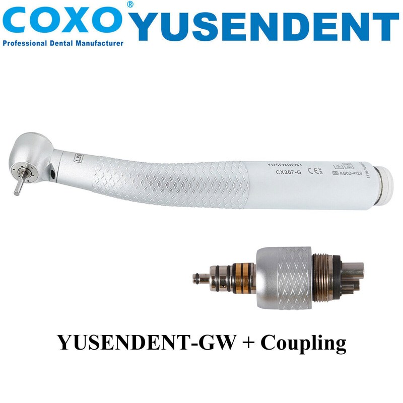 `COXO YUSENDENT Dental Fiber Optic LED High Speed Handpiece Turbine Fit NSK Kavo WH Coupler