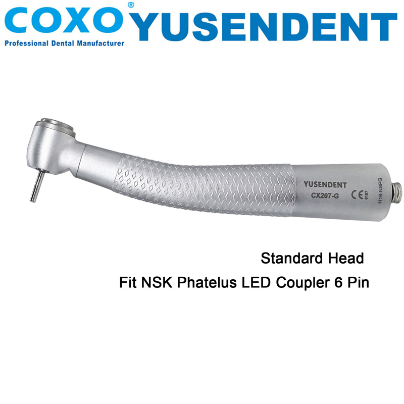 `COXO YUSENDENT Dental Fiber Optic LED High Speed Handpiece Turbine Fit NSK Kavo WH Coupler
