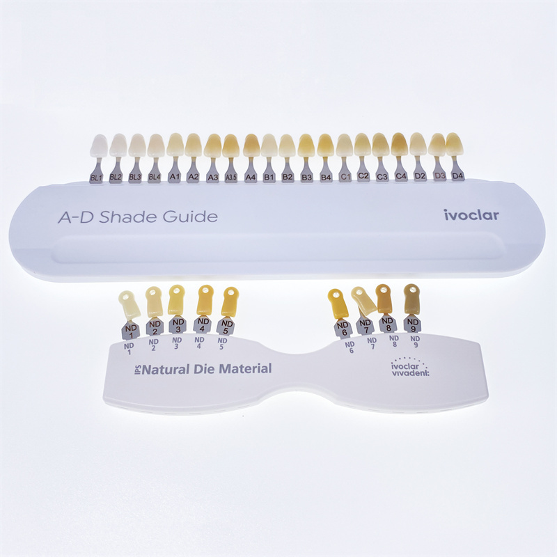 Ivoclar Vivadent Dental Shade Guide A-D 20 IPS & Natural Die ND1-9 Bleach Teeth
