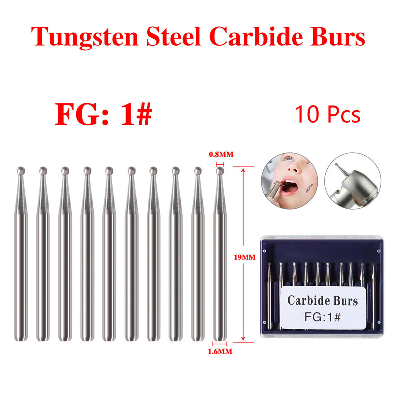 Dental Round Carbide Steel Drills Burs FG Bur for High Speed Handpiece