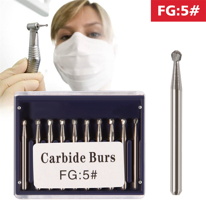 Dental Round Carbide Steel Drills Burs FG Bur for High Speed Handpiece