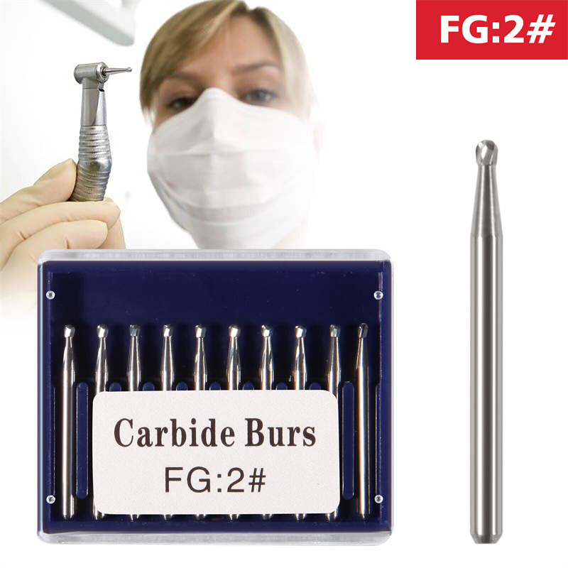 Dental Round Carbide Steel Drills Burs FG Bur for High Speed Handpiece