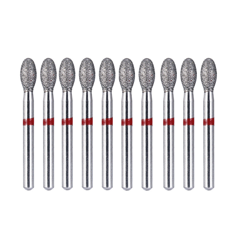 10Pcs Dental Diamond Burs FOOTBALL CE-15F FINE RED DEFEND Friction Grip