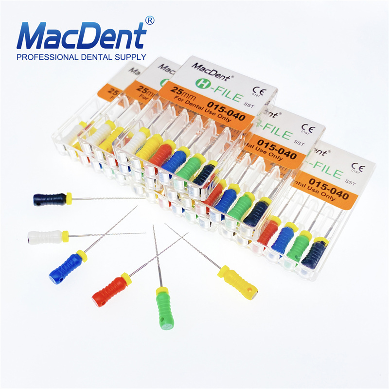 DMXDENT Dental Stainless Steel H-File 21mm/25mm/31mm Endodontic Root Canal Hand Use Files