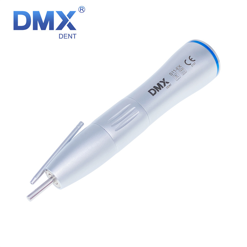 DMXDENT Dental Straight S11-EX Low Speed Handpiece 1:1 External Irrigation Pipe