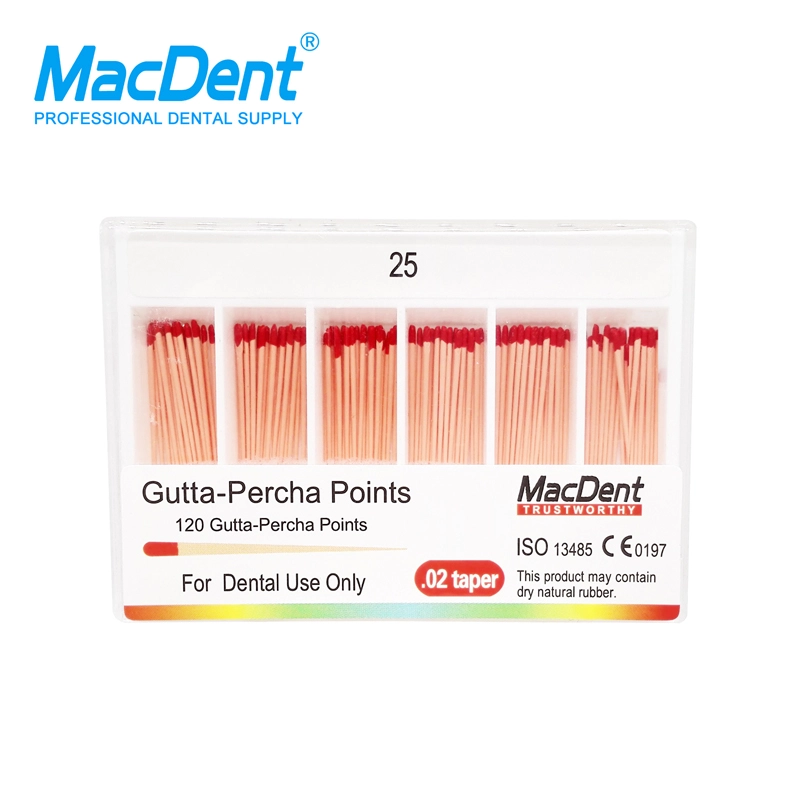 `MacDent Dental Taper Dental Gutta Percha Points .02 (120pcs/pack)