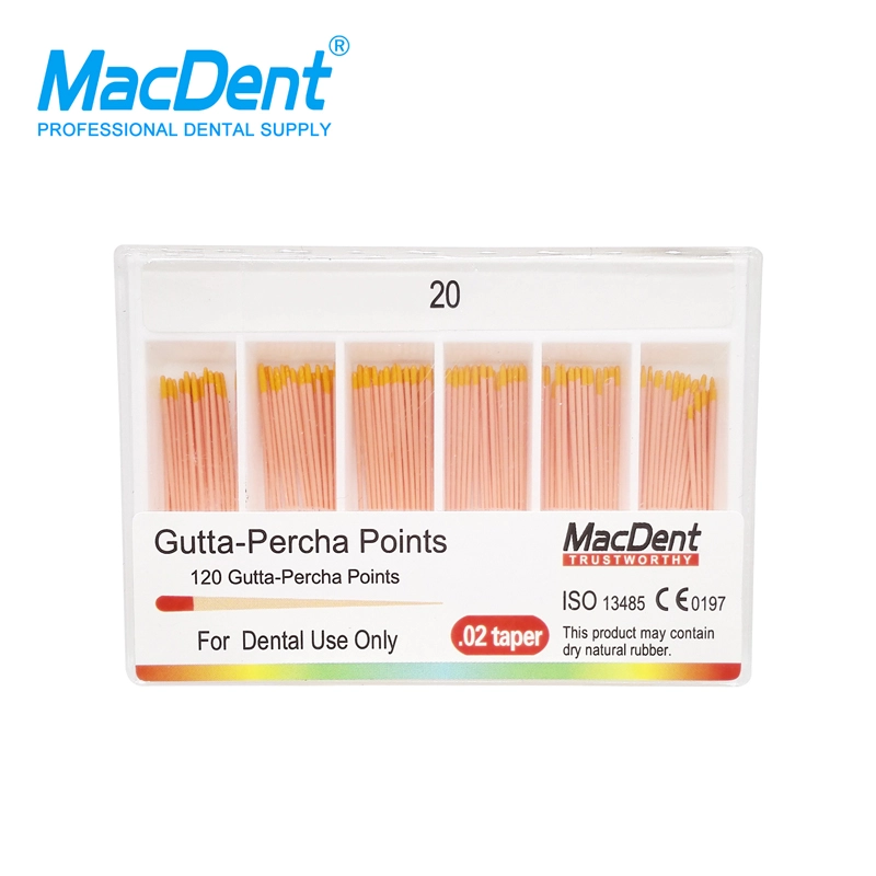 `MacDent Dental Taper Dental Gutta Percha Points .02 (120pcs/pack)