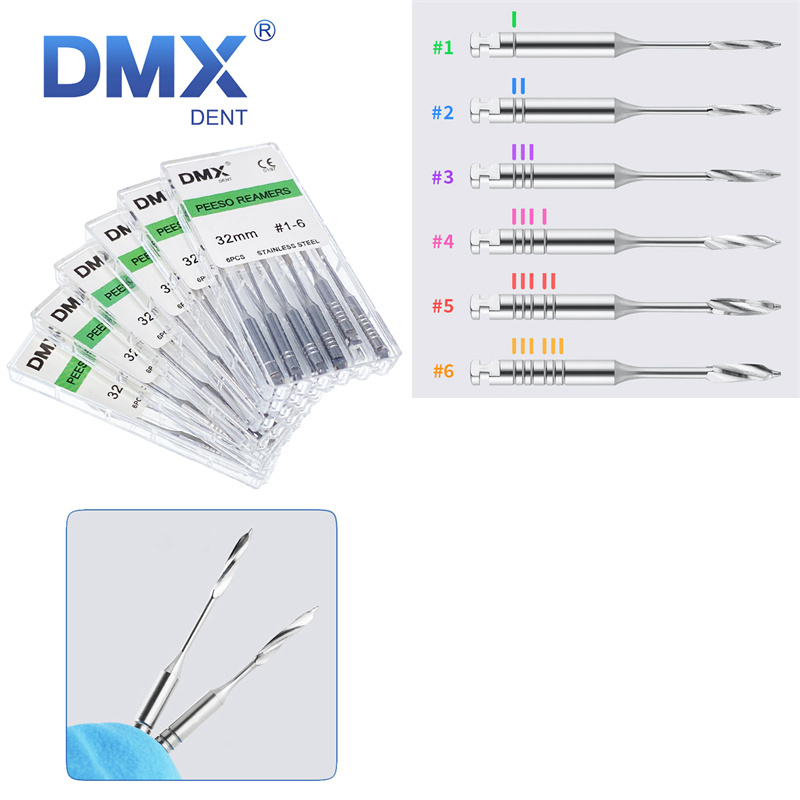 DMXDENT Peeso Reamers Dental Endodontic Root Canal Files 28mm/32mm