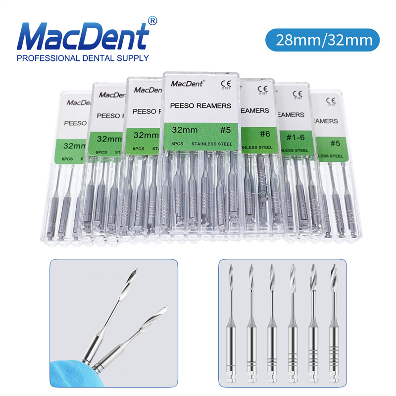 Macdent Peeso Reamers Dental Endodontic Root Canal Files 28mm/32mm