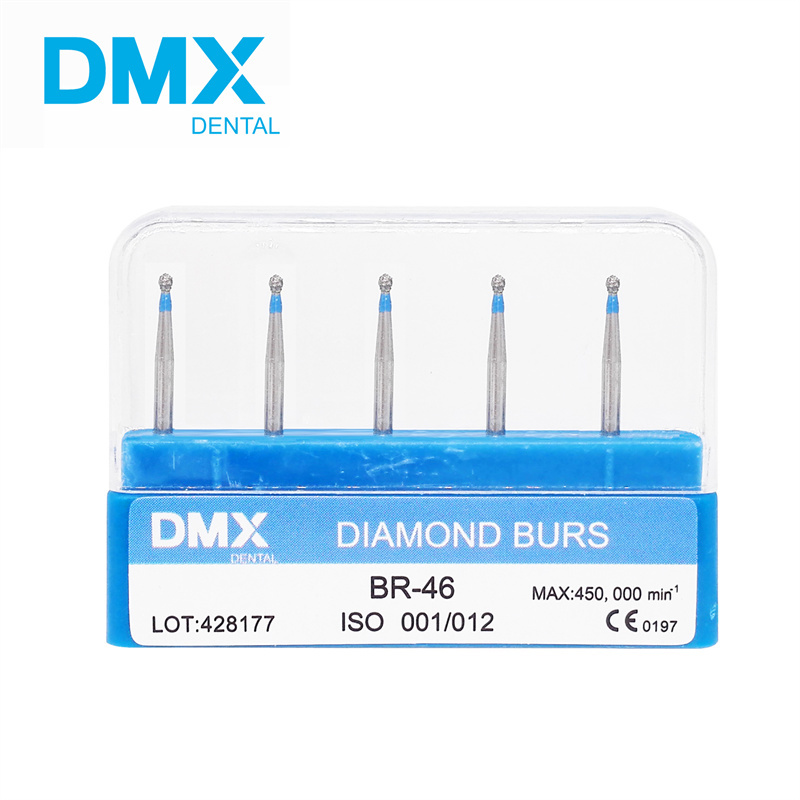 DMXDENT Diamond Burs Dental High Speed Handpiece Friction Grip FG 1.6mm + Free Handpiece