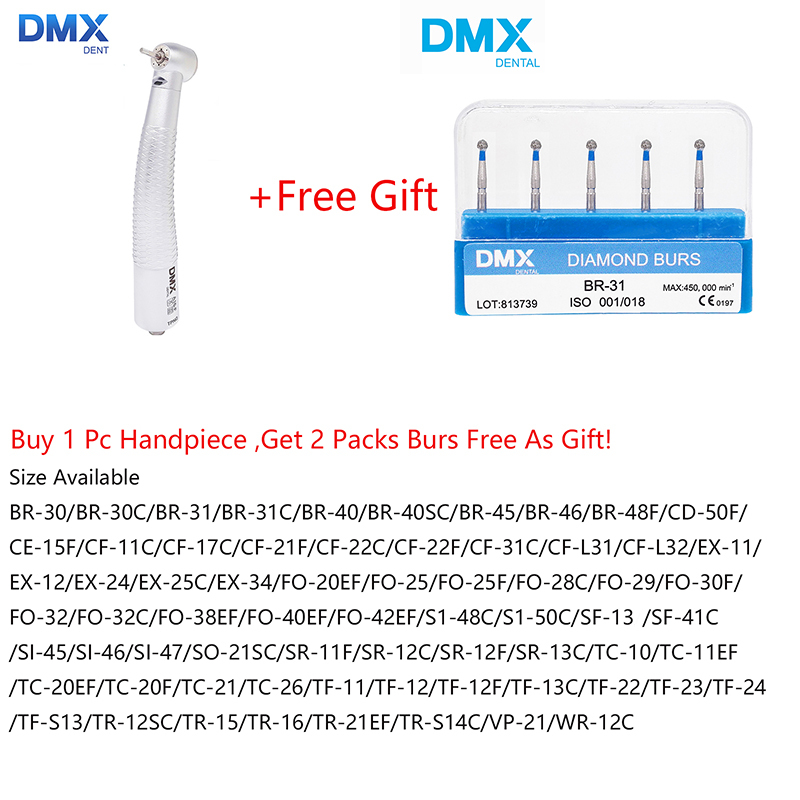 DMXDENT  A16-F TPNQ/A16-F TPKQ Dental Fiber Optic High Speed Handpiece + Free Gift