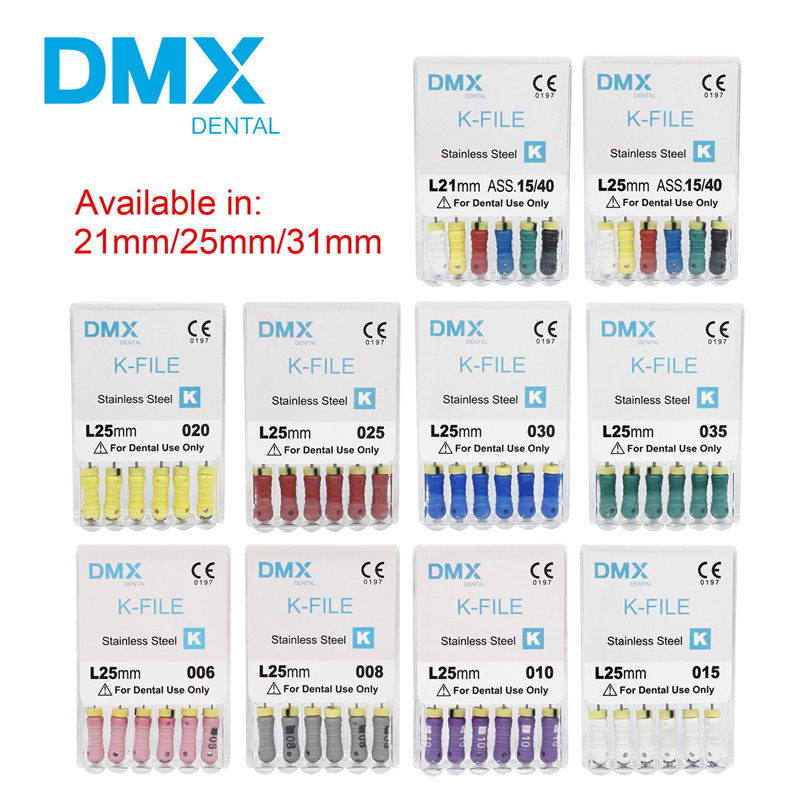 DMX Dental Endo Endodontics  Hand Use Root Canal K-File + Free Gift