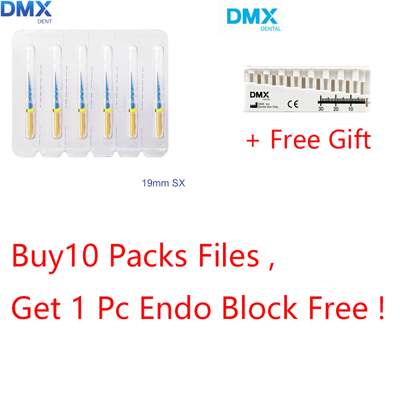 DMXDENT PT-BLUE Dental Heat Activated Niti Endodontic Root Canal Files + Free Gift