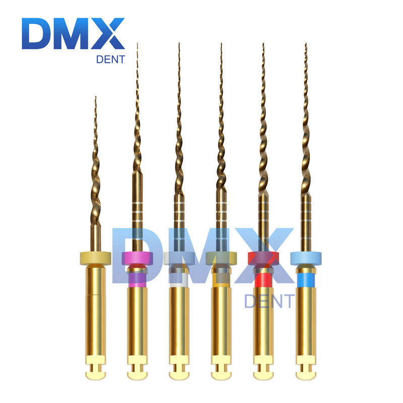 DMXDENT Dental Endodontic NITI Endo Rotary Files PT-Gold Taper Engine Use + Free Gift