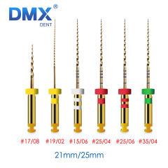 DMXDENT PT-Pro Gold Rotary Files Dental Niti Root Canal + Free Gift