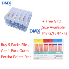 DMXDENT Dental Endodontic NITI Endo Rotary Files PT-Gold Taper Engine Use + Free Gift