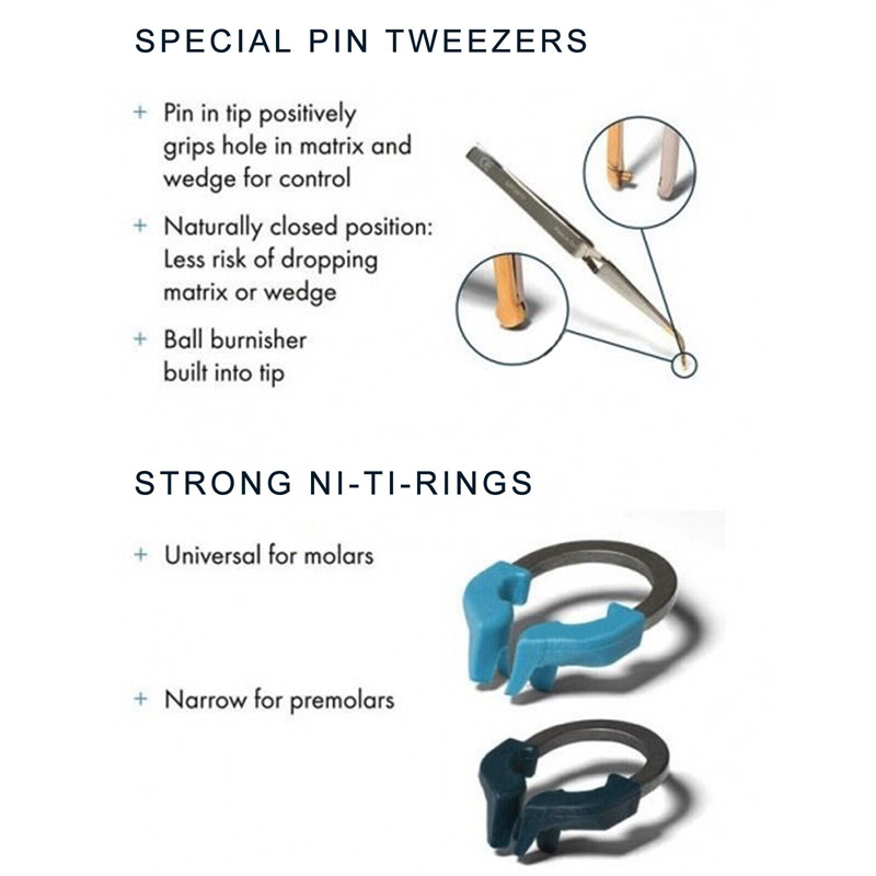 Dental Sectional Matrix Narrow Ring Titanium Clamp Fit Palodent