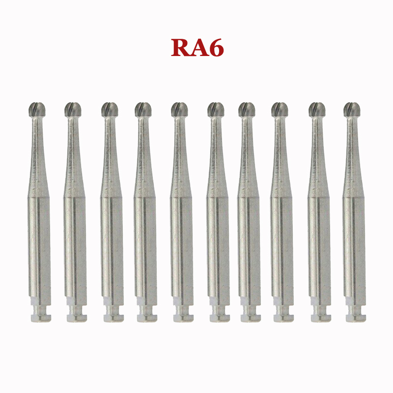 `DMXDENT RA1 / RA2 / RA3 / RA4 / RA5 / RA6 / RA7 / RA8 Round Carbide Bur for Slow Speed Latch Type 10pcs