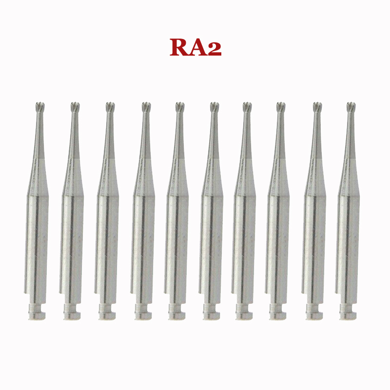 `DMXDENT RA1 / RA2 / RA3 / RA4 / RA5 / RA6 / RA7 / RA8 Round Carbide Bur for Slow Speed Latch Type 10pcs