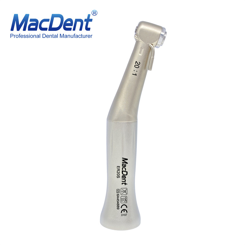 MacDent ER20S Dental Low Speed Contra Angle Reducing 20:1 Implant Handpiece E-Type NSK Style