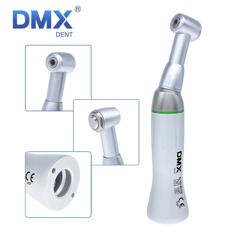 `DMXDENT C10-R4 / C10-R10 / C10-R16 /C10-R64 Dental Low Speed Contra Angle Handpiece Push Button 4:1 / 10:1 / 16:1 / 64:1