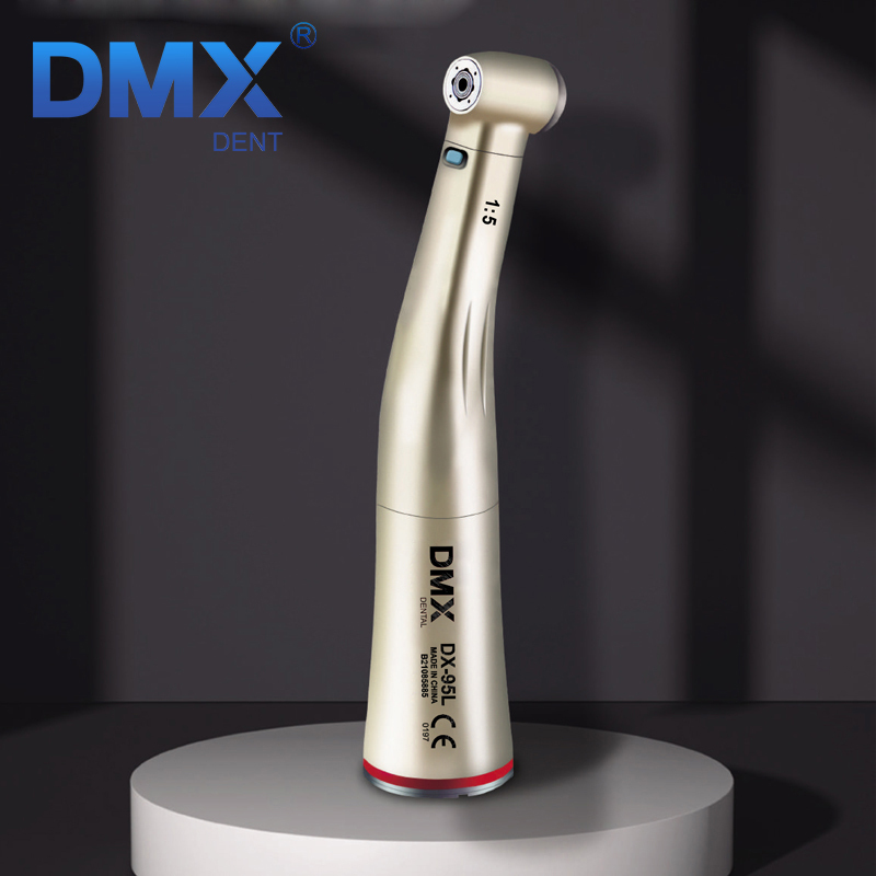 `DMXDENT DX-95L 1:5 Dental Increasing Fiber Optic Contra Angle Handpiece Fit NSK Electric Motor