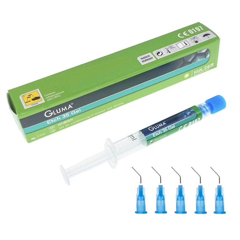 Dental Kulzer GLUMA ETCH 35 GEL  for Bonding of Resin Tube of 2.5ml with Applicator Tips