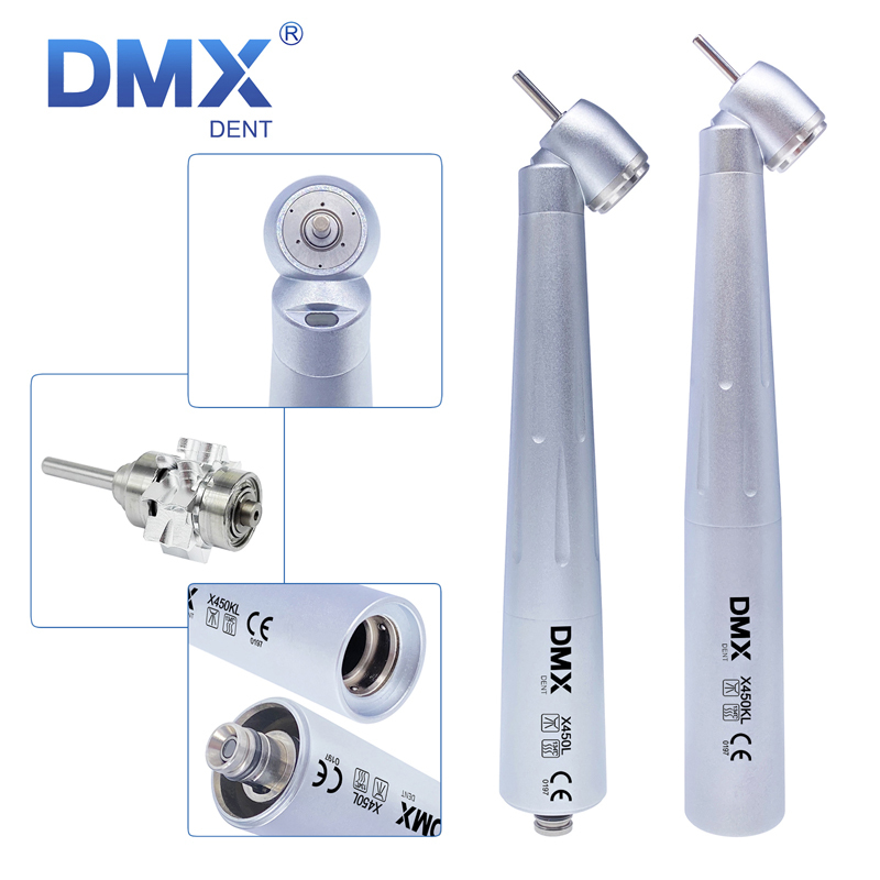 DMXDENT X450L / X450KL Dental 45 Degree Fiber Optic Surgical High Speed Air Turbine Handpiece